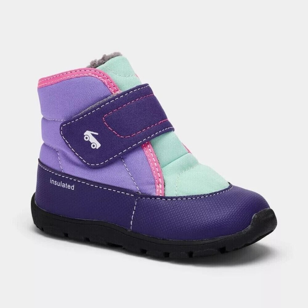 See Kai Run Basics Toddler Girls Size 5 Blake Purple/Mint Winter Boots